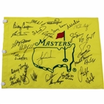 Tiger Woods Center Signed Undated Masters Champs Flag with 26 others JSA #YY19250