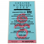 1996 Greater Milwaukee Open Series Ticket - Tigers Professional Debut