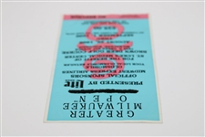 1996 Greater Milwaukee Open Series Ticket - Tiger's Professional Debut