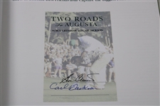 Augusta National Caddy Carl Jackson & Ben Crenshaw Signed Two Roads To Augusta Book JSA ALOA
