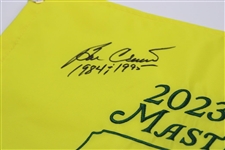 Ben Crenshaw & Carl Jackson Signed 2023 Masters Embroidered Flag JSA ALOA