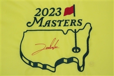 Jon Rahm Signed 2023 Masters Embroidered Flag JSA #AI77250