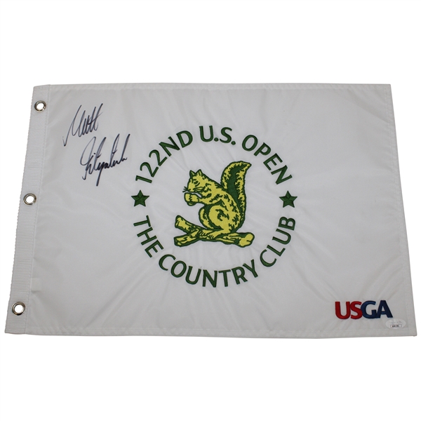 Matthew Fitzpatrick Signed 2022 Us Open Flag JSA #AH61381