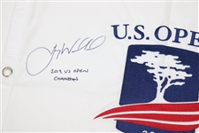 Gary Woodland Signed 2019 Us Open Flag W/Inscription JSA #AH61378