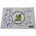 Matthew Fitzpatrick & Field Signed 2022 Us Open Flag W/ 22 Autographs JSA ALOA
