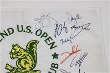 Matthew Fitzpatrick & Field Signed 2022 Us Open Flag W/ 22 Autographs JSA ALOA
