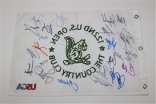 Matthew Fitzpatrick & Field Signed 2022 Us Open Flag W/ 22 Autographs JSA ALOA