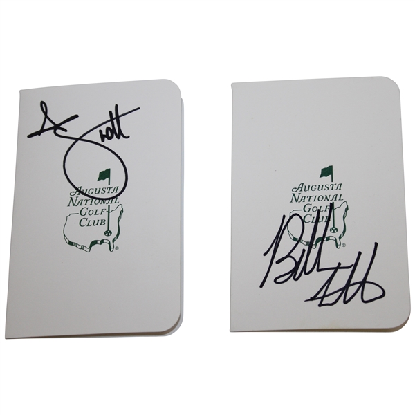 Adam Scott & Bubba Watson Signed Augusta National GC Scorecards JSA ALOA