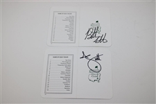 Adam Scott & Bubba Watson Signed Augusta National GC Scorecards JSA ALOA