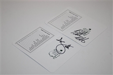 Adam Scott & Bubba Watson Signed Augusta National GC Scorecards JSA ALOA