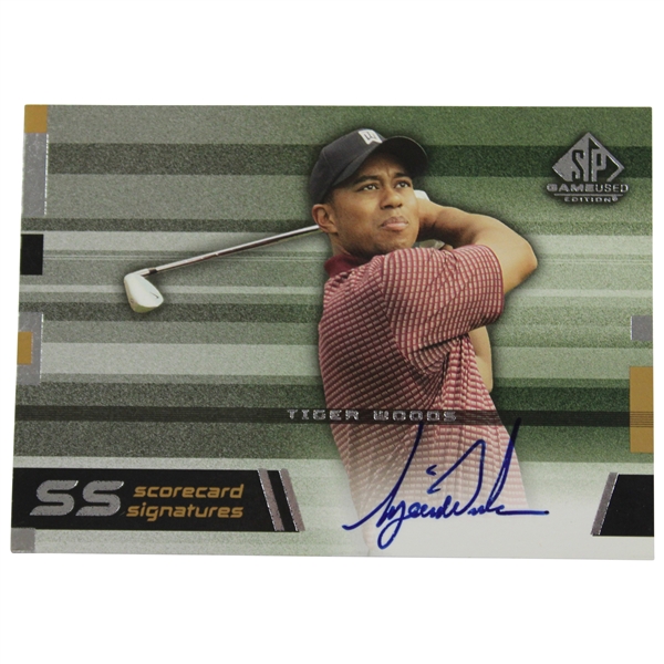 Tiger Woods Signed 2003 Upper Deck SP SS-TW10 Scorecard Signatures Golf Card