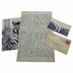 Charles Chick Evans Handwritten Article for Chicago Record-Herald Newspaper w/Original Photo - Liverpool Golf Trip Content
