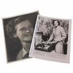 Two (2) Original Babe Didrikson Photos Head & Shoulders & UPI Wire