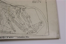 Early 1930's Columbus Country Club New Drainage System Map - Wendell Miller Collection
