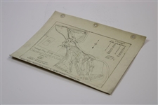 Early 1930's Columbus Country Club New Drainage System Map - Wendell Miller Collection