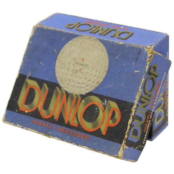 1930s Dunlop Maxfli Recessed Dozen golf Ball Box