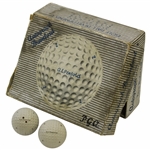 Vintage A.E. Penfold P.G.A. Autograph Bromford Dozen golf Ball Box with 2 Balls