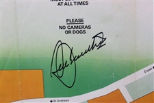 Seve Ballesteros Signed 1984 The OPEN at Old Course St. Andrews Foldout - Framed JSA ALOA