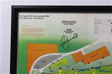 Seve Ballesteros Signed 1984 The OPEN at Old Course St. Andrews Foldout - Framed JSA ALOA