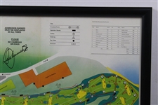 Seve Ballesteros Signed 1984 The OPEN at Old Course St. Andrews Foldout - Framed JSA ALOA