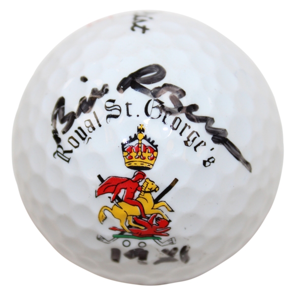 Bill Rogers Signed Titleist Royal St. Georges Logo Golf Ball with 1981 JSA ALOA