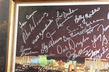 Multi-Signed 1993 Las Vegas Senior Classic Poster - Framed JSA ALOA