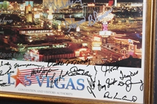 Multi-Signed 1993 Las Vegas Senior Classic Poster - Framed JSA ALOA