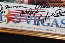 Multi-Signed 1993 Las Vegas Senior Classic Poster - Framed JSA ALOA