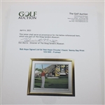 Bob Hope Signed Ltd Ed 'Bob Hope Chrysler Classic' Danny Day Print 103/300 - Framed JSA ALOA