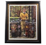 Gene Sarazen Major Victories Golf Bags Painting Print - Framed