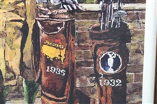 Gene Sarazen Major Victories Golf Bags Painting Print - Framed