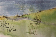Jack Nicklaus Signed Mary Kenyon Framed Print - Personalized to Doug Sanders JSA ALOA