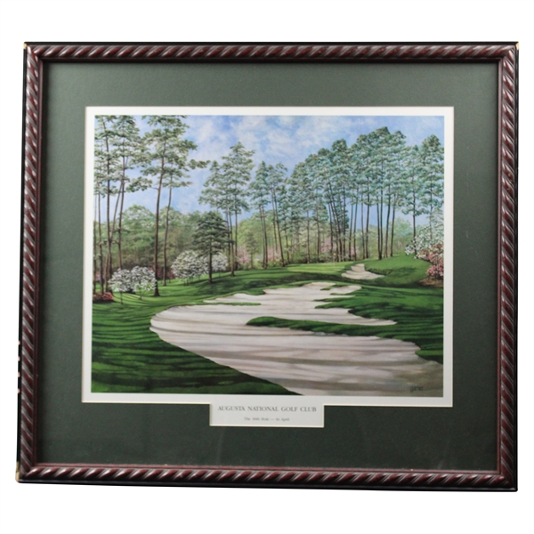 Augusta National Golf Club 10th Hole in April Garner Print - Framed