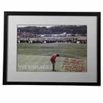 Doug Sanders Signed & Inscribed w/Missed Putt at Open Content - Replica Photo - Framed JSA ALOA