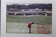 Doug Sanders Signed & Inscribed w/Missed Putt at Open Content - Replica Photo - Framed JSA ALOA