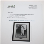 Ben Hogan Lines Up with Driver B&W Photo Display - Framed