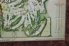 1968 Augusta National Golf Club Masters Player Gift - Aeiral Map Laminated on Wood