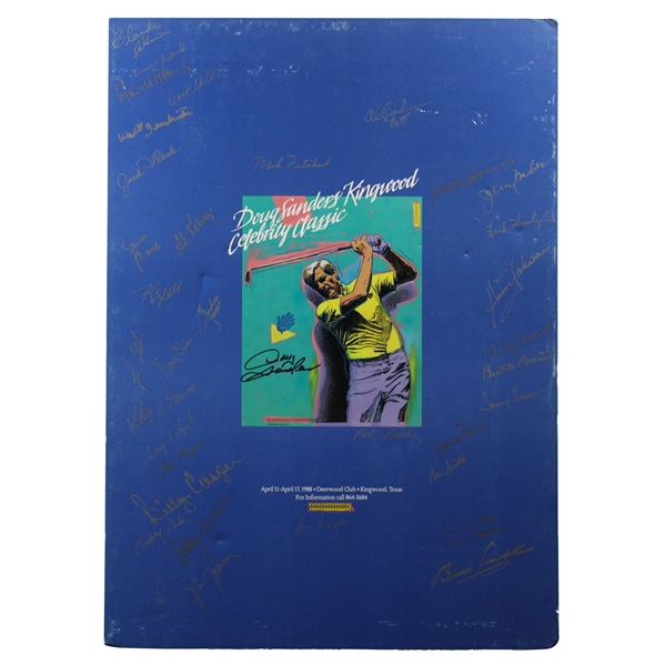 Multi-Signed 1988 Doug Sanders Kingwood Celebrity Classic Matted Poster JSA ALOA