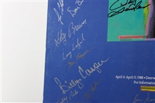 Multi-Signed 1988 Doug Sanders Kingwood Celebrity Classic Matted Poster JSA ALOA