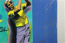 Multi-Signed 1988 Doug Sanders Kingwood Celebrity Classic Matted Poster JSA ALOA