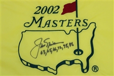 Jack Nicklaus Signed 2002 Masters Embroidered Flag with Years Won JSA ALOA