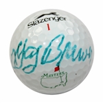 Gay Brewer Signed Slazenger Masters Logo Golf Ball JSA ALOA