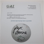 Jack Burke Signed Slazenger Masters Logo Golf Ball JSA ALOA