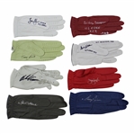 Fleck, Littler, Casper & Five (5) other US Open Champions Signed Golf Gloves JSA ALOA
