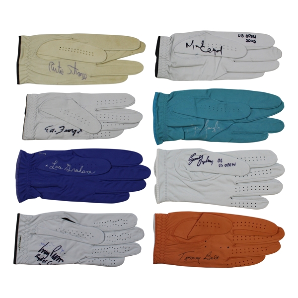 Bolt, Pavin, Furgol & Five (5) other US Open Champions Signed Golf Gloves JSA ALOA