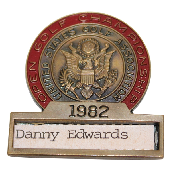 1982 US Open at Pebble Beach Contestant Badge - Danny Edwards