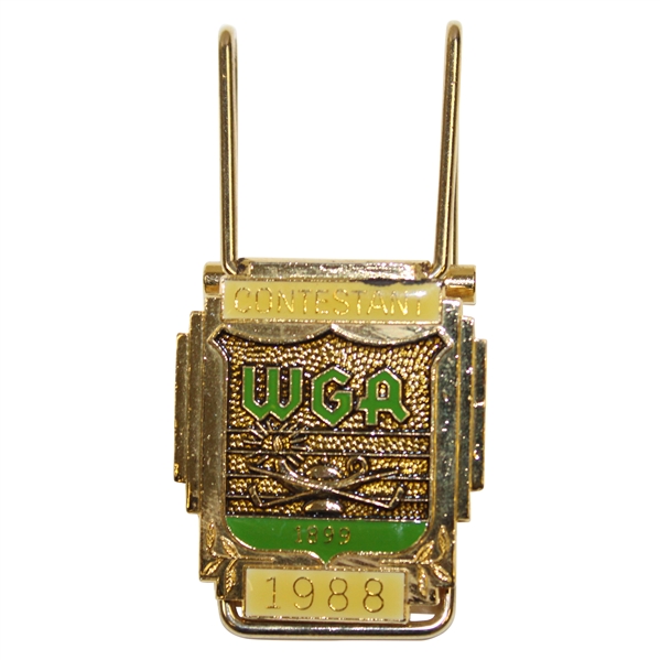 1988 Western Golf Assoc. (WGA) at Butler National GC Contestant Badge/Clip - Danny Edwards