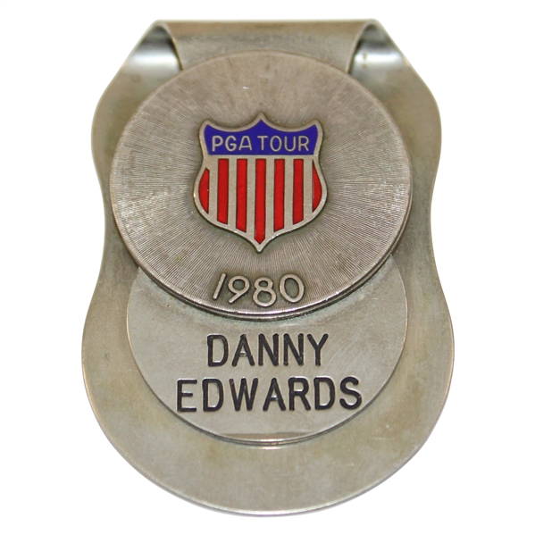 Danny Edwards Personal 1980 PGA Tour Money Clip/Badge