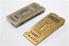 Danny Edwards' Personal 1987 & 1988 PGA Tour Member Money Clips/Badges