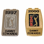Danny Edwards Personal 1997 & 2000 PGA Tour Member Money Clips/Badges